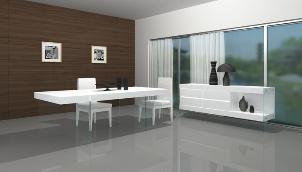Contemporary style, available in white, black or earth.