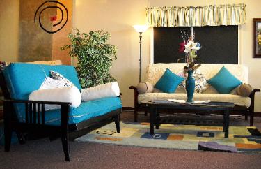 'Capri' love seat with 2 piece mattress and full 'Soho' with coffee table