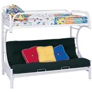 Also child hard wood and metal futon Bunk beds with twin bunk and a futon below