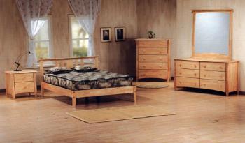 Hardwood platform bed