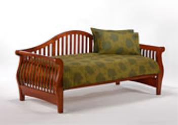 Day beds are available in many styles and colors of wood.